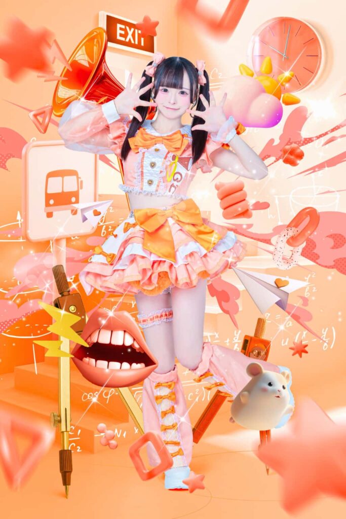 MEGAFON【メガフォン】アーティスト写真 コスチューム 2 小晴 のか（こはる のか）【いたずらオレンジ】