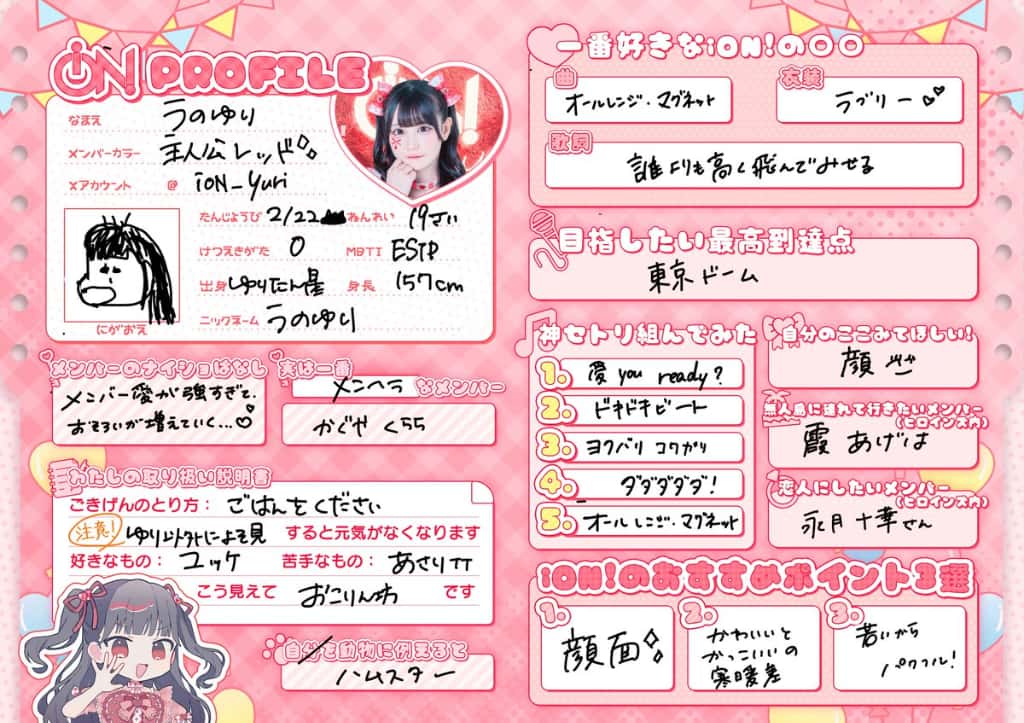 宇野ゆり（うの ゆり）【赤色】プロフィール｜iON!【アイオン】