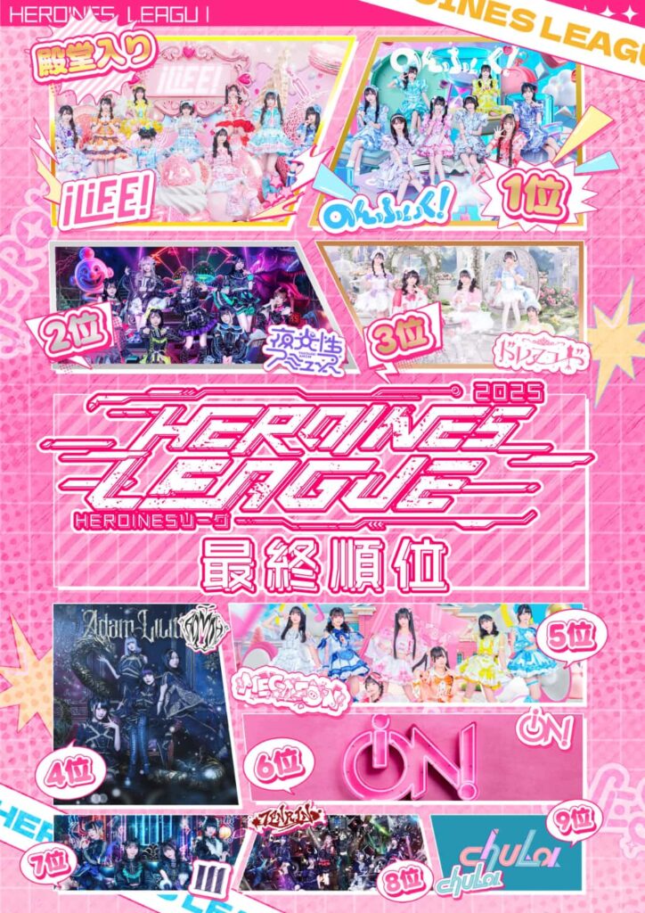 LIVE情報 2026年2月7日：『 HEROINES LEAGUE 入れ替え戦 最終決戦 』＠GARDEN新木場FACTORY｜iON!【アイオン】